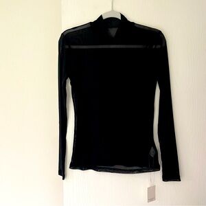 Sheer black long sleeve shirt
